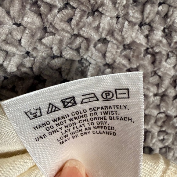 Meadow Rue Anthropologie Lace Embroidered Top S Ivory Boho Frayed Neckline - Picture 8 of 10